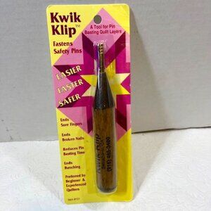 Kwik Klip Quilters Tool for Pin Basting Quilt Layers/Fastens Safety Pins